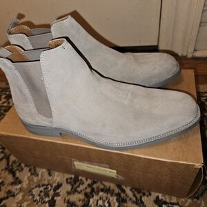 Aldo gray suede chelsea boots
